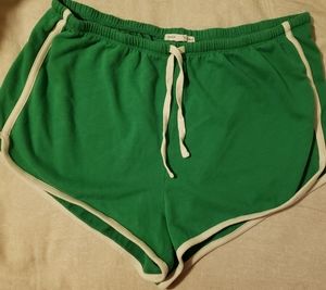 Retro green sleep shorts
